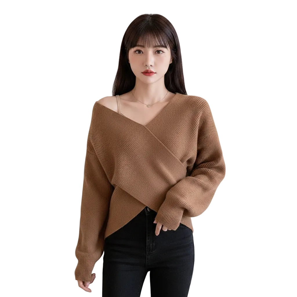 Women's Batwing Sleeve Loose Fit Pullover Sweater (Copy)