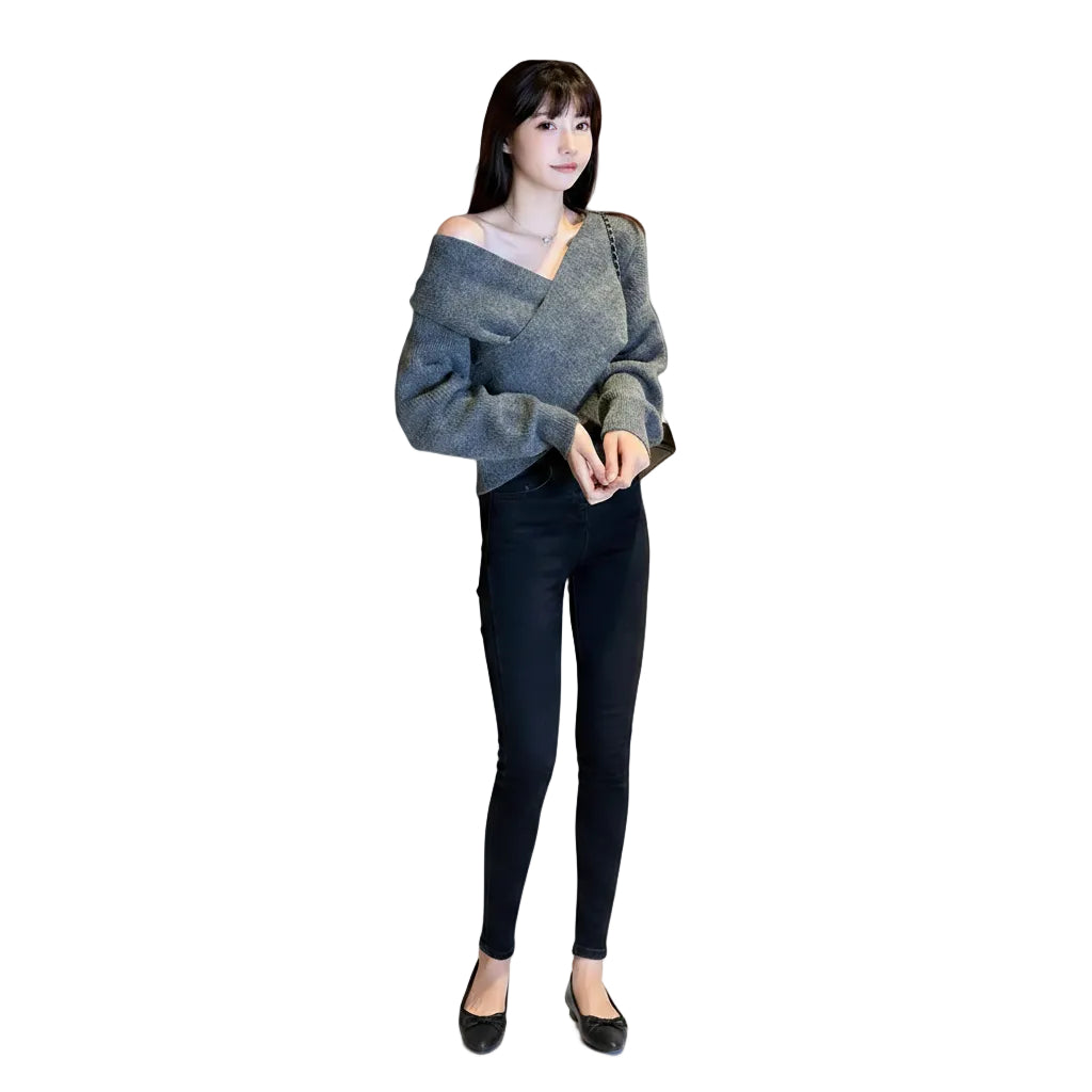 Women's Batwing Sleeve Loose Fit Pullover Sweater (Copy)