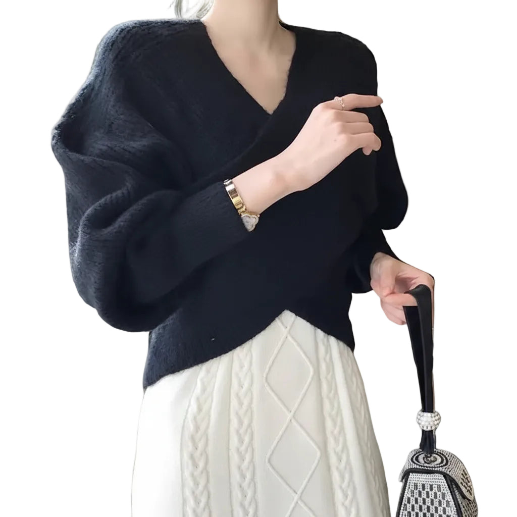 Women's Batwing Sleeve Loose Fit Pullover Sweater (Copy)